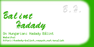 balint hadady business card