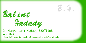 balint hadady business card